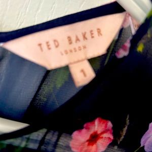 Jumpsuit bleu navy with floral top